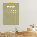 Full Year Montly Wall Planner A3 Calendar Wall Planner Undated