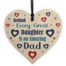 Funny Daddy Daughter Gift Wood Heart Daughter Gift From Dad