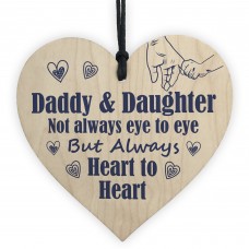 Daddy And Daughter Wooden Heart Gifts For Birthday Christmas 
