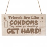 Funny Friendship Plaque Wood Sign Gift For Friends Cheer Up 