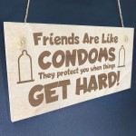 Funny Friendship Plaque Wood Sign Gift For Friends Cheer Up 
