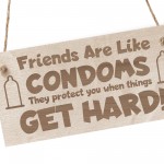 Funny Friendship Plaque Wood Sign Gift For Friends Cheer Up 