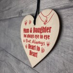 Mum And Daughter Gifts Wooden Heart Mummy Gift For Christmas