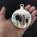 Personalised Custom Photo Wooden Bauble Tree Decoration Family Personalised Custom Photo Wooden Bauble Tree Decoration Family