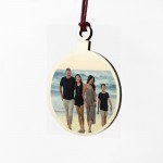 Personalised Custom Photo Wooden Bauble Tree Decoration Family Personalised Custom Photo Wooden Bauble Tree Decoration Family