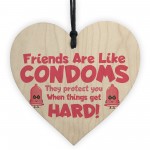  Best Friend Sign Funny Rude Friendship Gift Wood Heart Friend