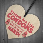  Best Friend Sign Funny Rude Friendship Gift Wood Heart Friend