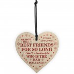Friendship Best Friend Plaque Gift For Christmas Wooden Heart