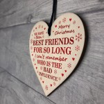 Friendship Best Friend Plaque Gift For Christmas Wooden Heart