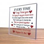 Anniversary Gift For Husband Wife Acrylic Plaque Valentines Gift