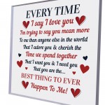 Anniversary Gift For Husband Wife Acrylic Plaque Valentines Gift