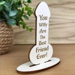 FUNNY Best Friend Gift Engraved Plaque Friendship Christmas