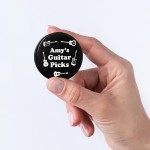 Personalised Guitar Plectrum Pick Storage Tin For Guitarist