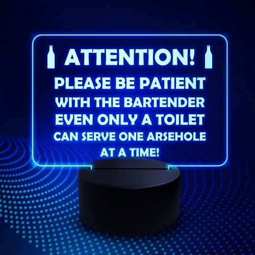 Neon Bar Sign Home LED Sign FUNNY Man Cave Pub Bar Sign