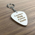 Uncle Wooden Keyring Gift For Guitarist Birthday Christmas Gift 