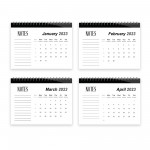 2023 Month To View Stand Up Desk Calendar Office Table Quality