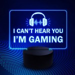 Funny Gaming Gamer Neon LED Light Up Plaque For Games Room