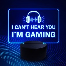 Funny Gaming Gamer Neon LED Light Up Plaque For Games Room