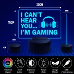 Gaming Night Light LED Light Up Neon Plaque For Gamer