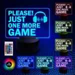 Gaming ONE MORE GAME Funny Gaming Neon LED Sign Boys Bedroom