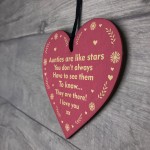 Auntie Gifts From Niece Nephew Wooden Hanging Heart Gift