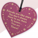 Friendship Gift For Her Wooden Heart Inspirational Gift For Her