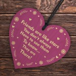 Friendship Gift For Her Wooden Heart Inspirational Gift For Her