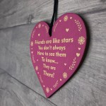 Friendship Gift For Her Wooden Heart Inspirational Gift For Her