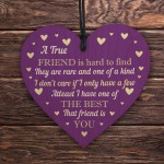 Friendship Plaque Best Friend Gift TRUE FRIEND Wood Heart