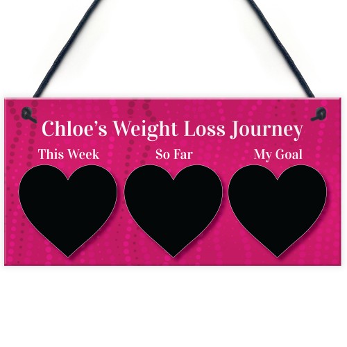 PERSONALISED My Weight Loss Journey Tracker Plaque Dieting 