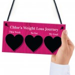 PERSONALISED My Weight Loss Journey Tracker Plaque Dieting 