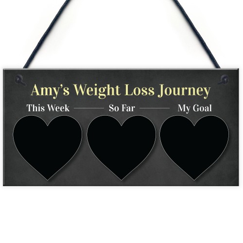 Weight Loss Tracker PERSONALISED Sign Track Your Journey Gift