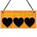 Weight Loss Journey Tracker Sign Motivational Dieting Fitness