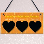 Weight Loss Journey Tracker Sign Motivational Dieting Fitness