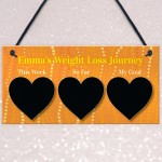 Weight Loss Journey Tracker Sign Motivational Dieting Fitness