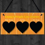 Weight Loss Journey Tracker Sign Motivational Dieting Fitness