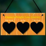 Weight Loss Journey Tracker Sign Motivational Dieting Fitness