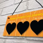 Weight Loss Journey Tracker Sign Motivational Dieting Fitness