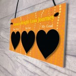 Weight Loss Journey Tracker Sign Motivational Dieting Fitness