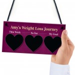 Weight Loss Tracker Hanging Sign Motivational Gift For Women