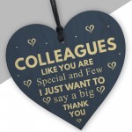 Handmade Wooden Hanging Heart Gift For Colleague Work Leaving