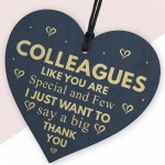 Handmade Wooden Hanging Heart Gift For Colleague Work Leaving