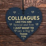 Handmade Wooden Hanging Heart Gift For Colleague Work Leaving