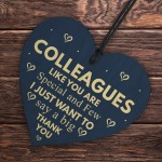 Handmade Wooden Hanging Heart Gift For Colleague Work Leaving