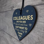 Handmade Wooden Hanging Heart Gift For Colleague Work Leaving