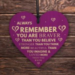Always Remember Loved More Than You Know Wooden Heart