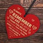 Handmade Wooden Heart Always Remember Loved More Than You Know