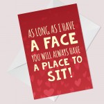 FUNNY Joke Valentines Day Card For Girlfriend Wife Humour
