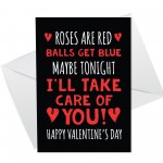 Funny Rude Valentines Card For Him Boyfriend Husband Humour