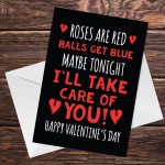 Funny Rude Valentines Card For Him Boyfriend Husband Humour